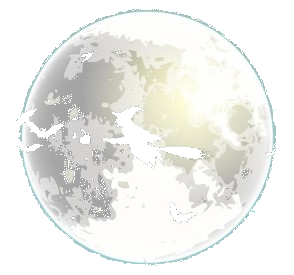 Full moon with bats and a witch
